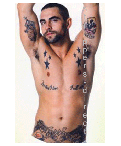 tattooed stripper. stripper with tattoos. tattooed stripper in Avergavenny tattoo